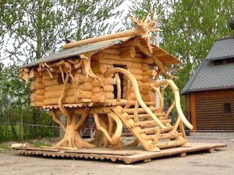 Баня избушка на курьих ножках