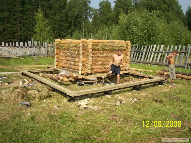Строим баню без фундамента