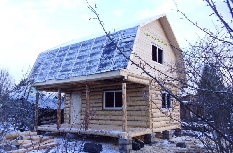 Крыша для бани с мансардой