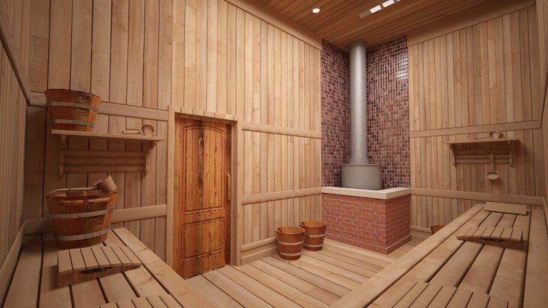 Предбанник для бани и сауны на стену