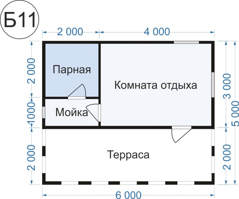 Баня 3х7 планировка