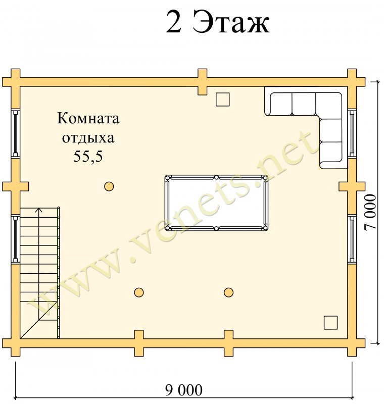 Баня с бильярдом проект планировки