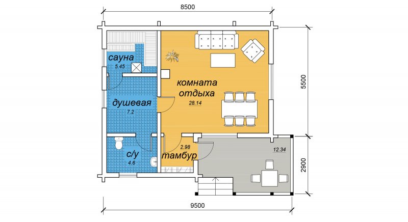План сауны проекты