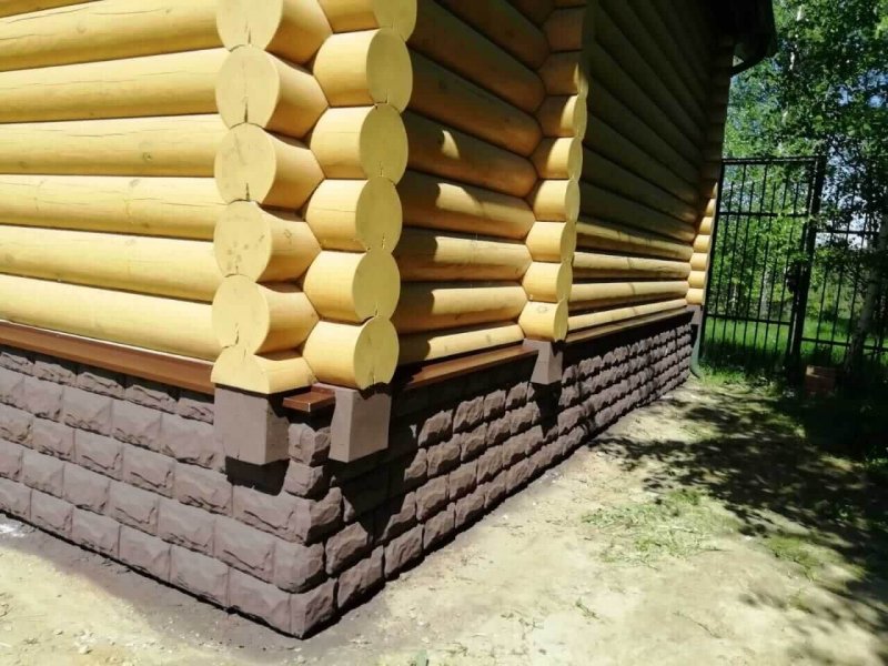 Отделка фундамента бани снаружи