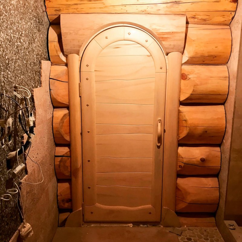 Дверь банная осина с коробкой 1800