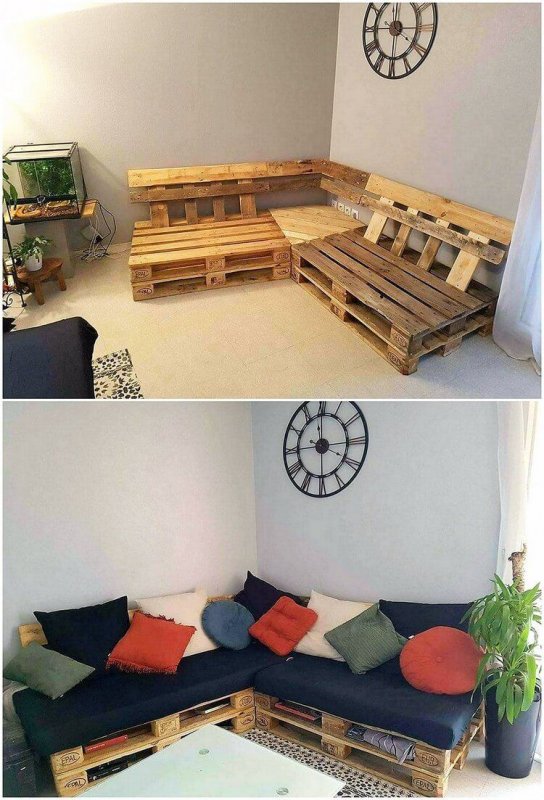 Уголок из паллетов