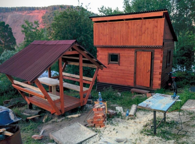 Небольшая баня на дачном участке