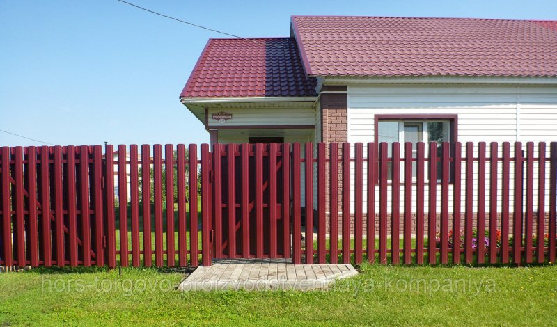 Красивые палисадники из профнастила