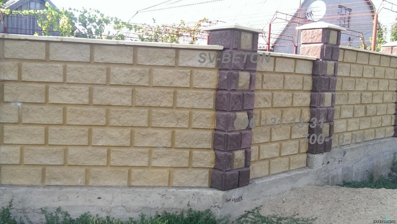 Декоративные столбики из шлакоблока