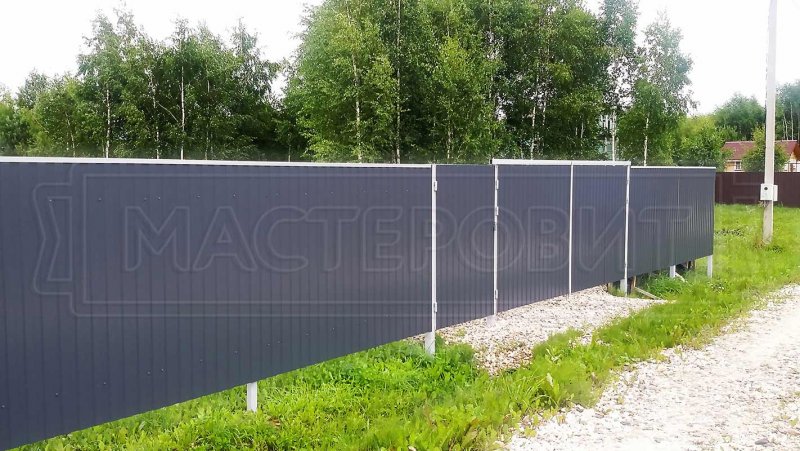 Забор из профнастила RAL 7005