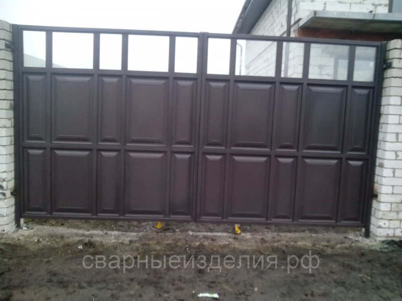 Филенчатые откатные ворота