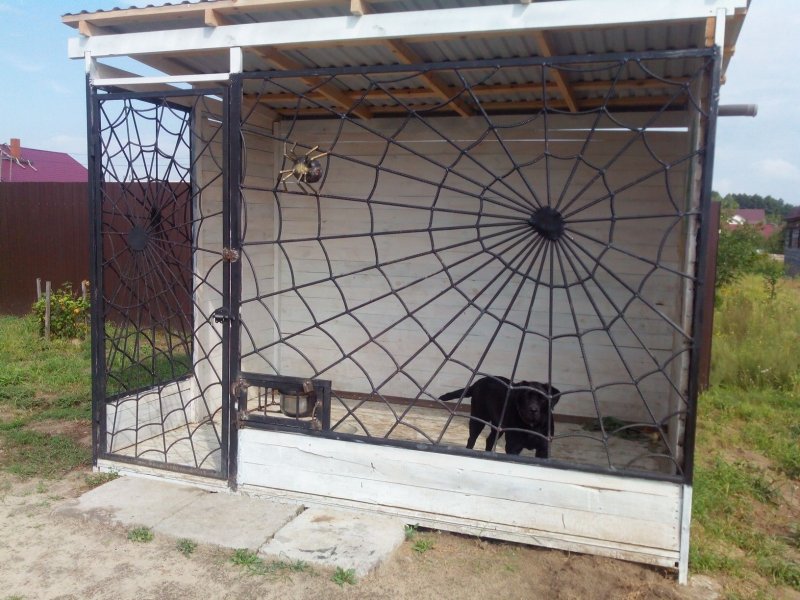 Калитка в виде паутины