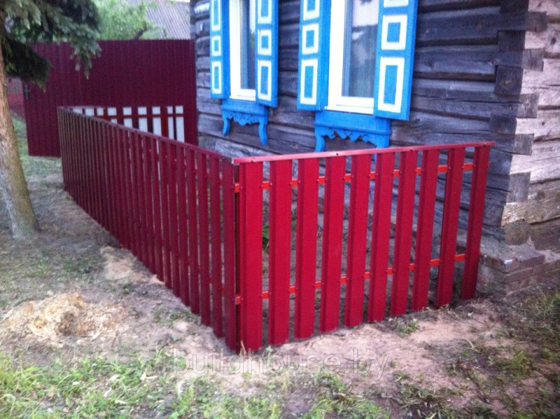 Заборчик для палисадника из профлиста