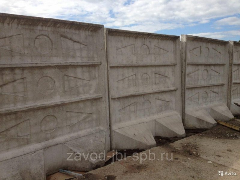 Бетонный забор сп2