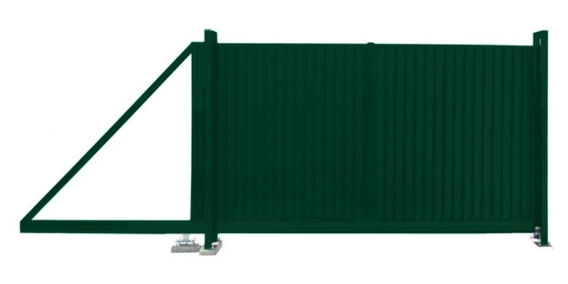 Откатные ворота RAL 6005