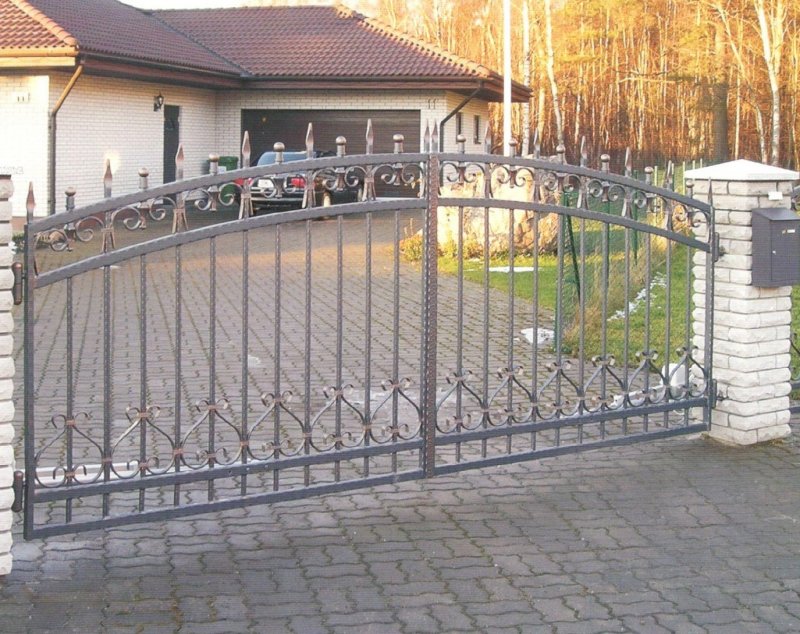 Красивые сварные ворота