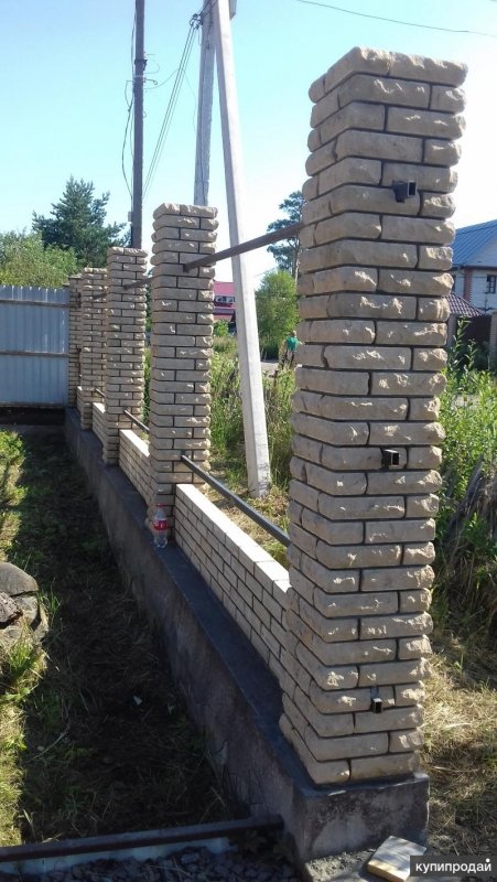 Заборные столбы из кирпича