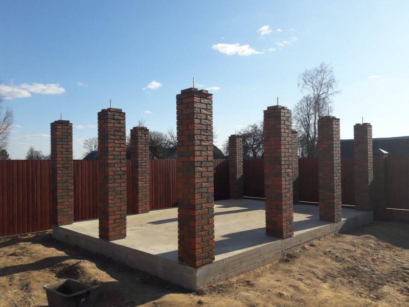 Колонна из кирпича 250х250