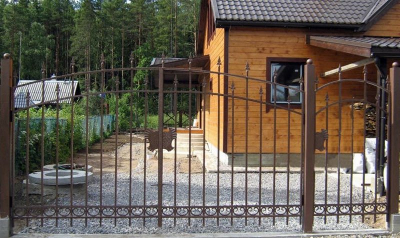 Железные ворота для дачи