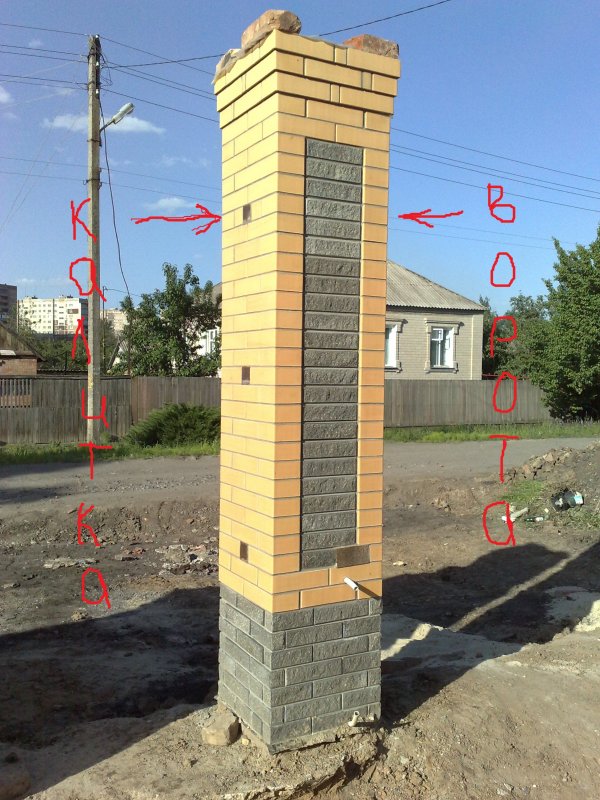 Закладные в кирпичные столбы