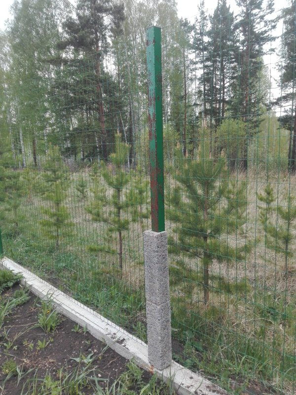 Забетонировать столбы для забора