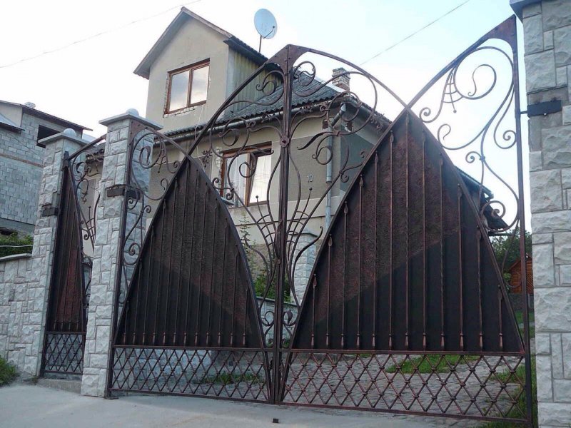 Красивые кованые ворота