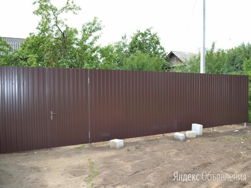 Забор из профлиста RAL 8017