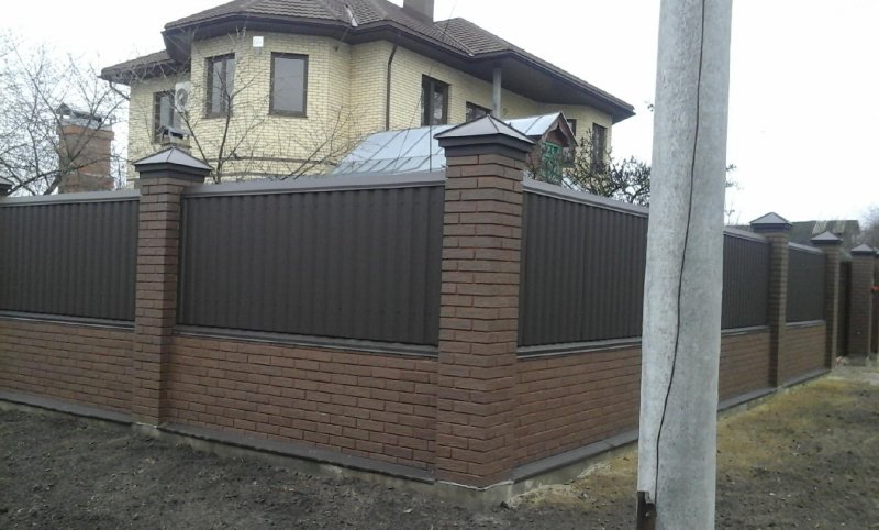 Забор из Бута с профлистом