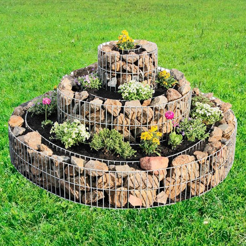 Альпийская горка с габионами