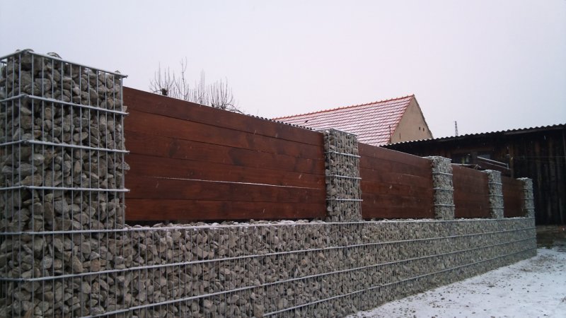 Фундамент для забора из габионов