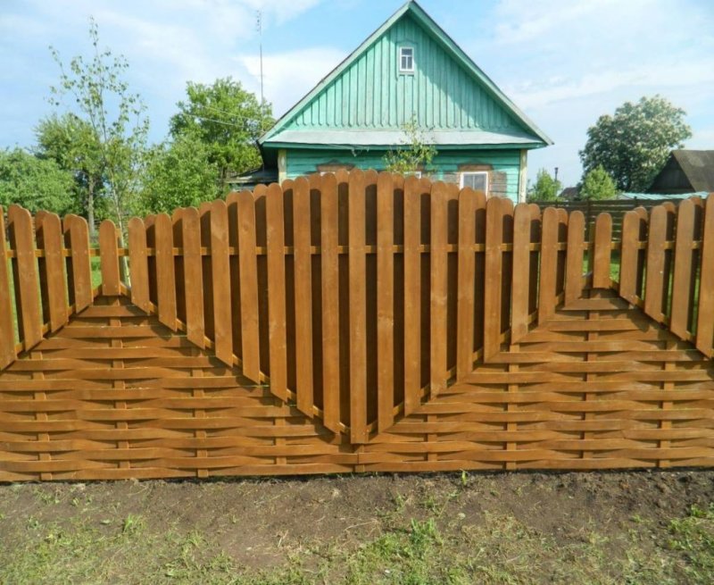 Забор штакетник деревянный