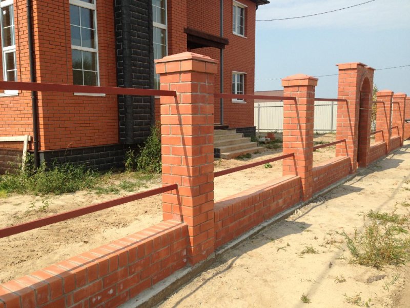 Кирпичный забор