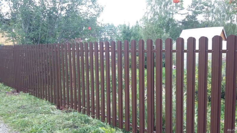 Забор из евроштакетника 1м