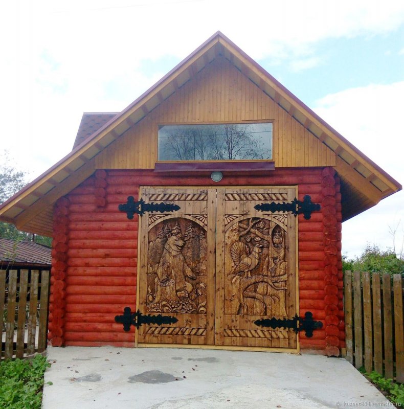 Резная калитка из дерева (44 фото)