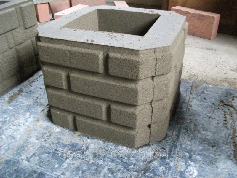 Блок для колонны забора наборный 40×60