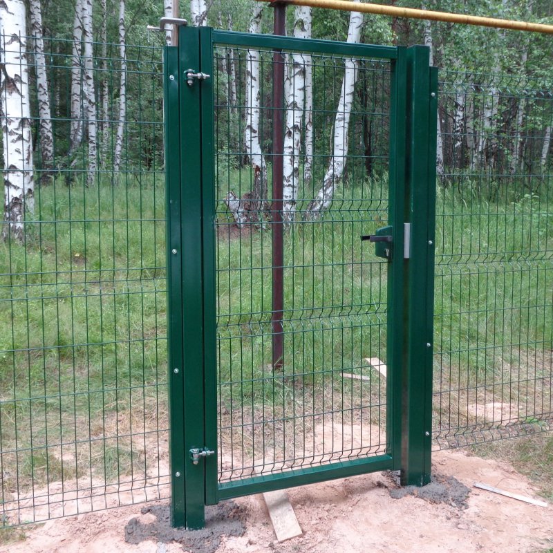 Калитка со сварной сеткой h1.5 l0.8 ППК RAL 6005