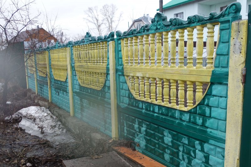 Окраска бетонных ограждений