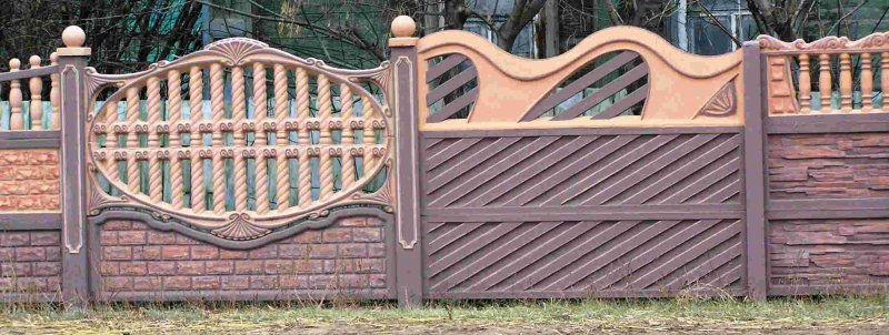 Варианты покраски забора из бетона
