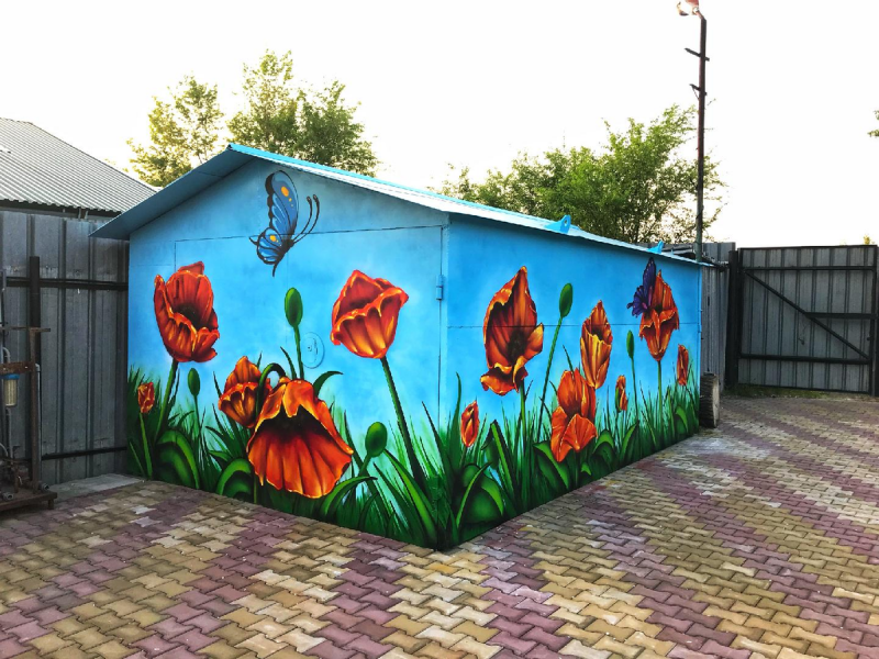 Роспись забора
