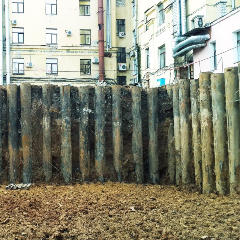 Шпунтовое ограждение из труб