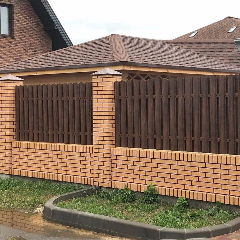 Красивые заборы из кирпича