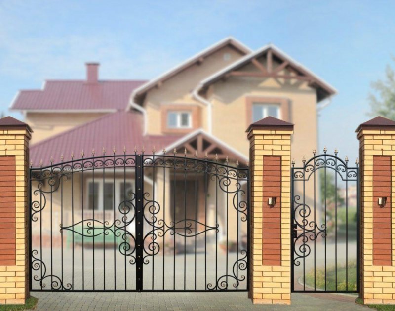 Кованые ворота лоза