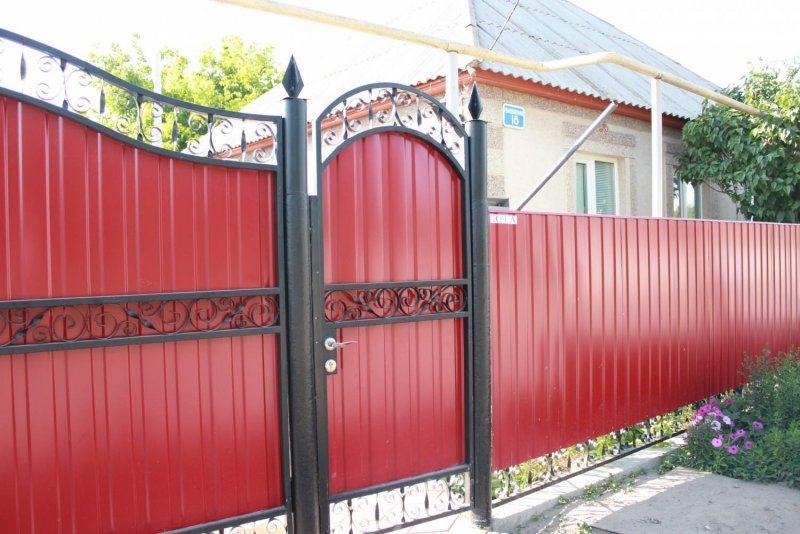 Калитки из металлопрофиля и поликарбоната