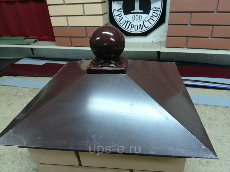 Колпак на столб 350х350 заборный