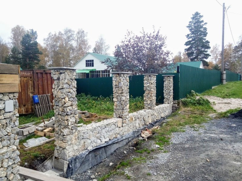 Столбы габионы для забора