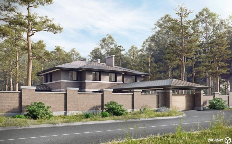 Дом в стиле Райта от Yunakov Architecture Design