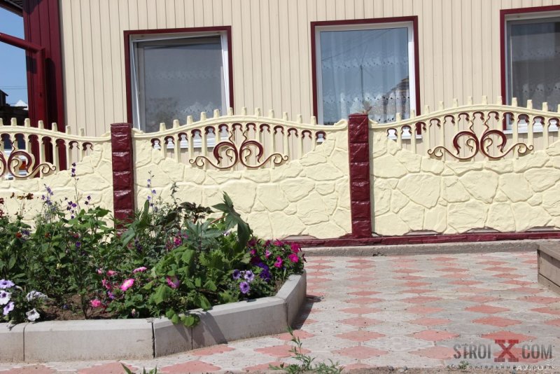 Заборчик для палисадника бетонные
