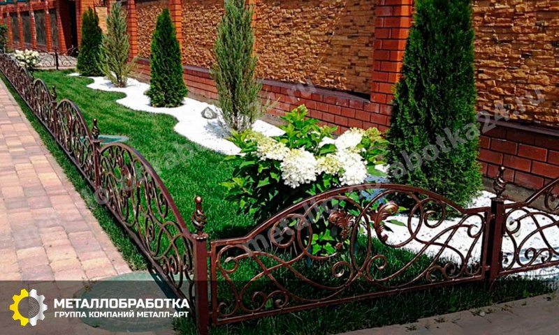 Кованые ограждения для цветников