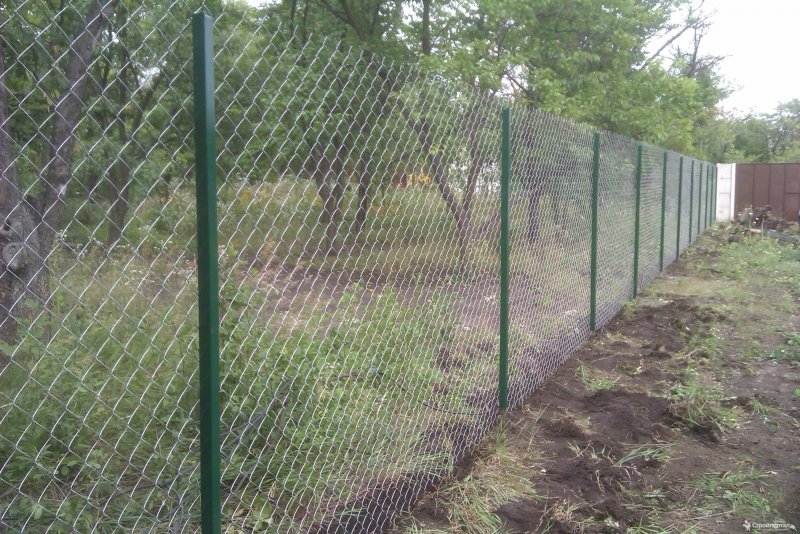 Забор рабица с поперечными рейками