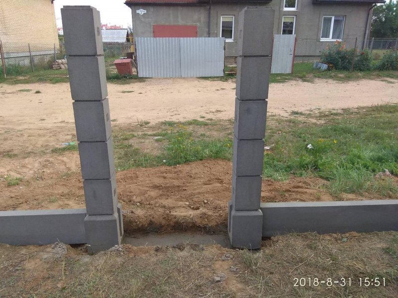 Сборные столбы для забора